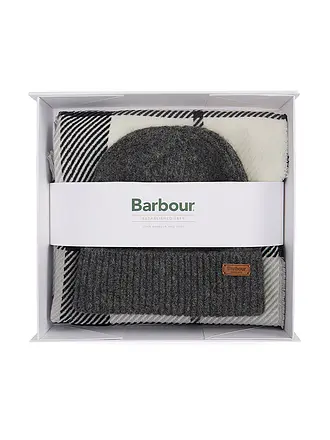 BARBOUR | Coffret cadeau bonnet et écharpe PENDLE | grau